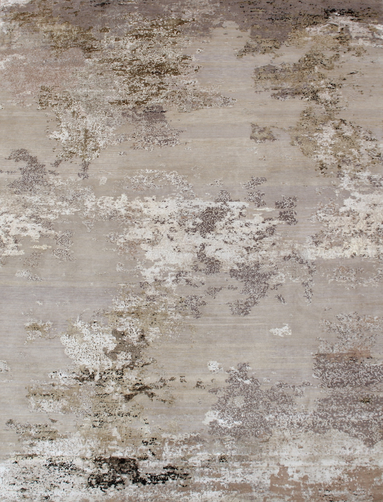Modern abstract beige neutral brown rug